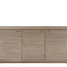 Wyld Haus Pirineus 3-Door Sideboard In Weathered Oak With Ribbed Doors - thumbnail 2