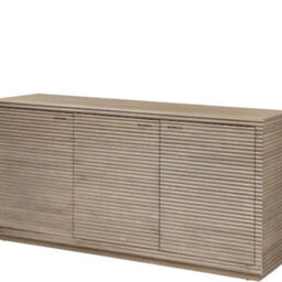 Wyld Haus Pirineus 3-Door Sideboard In Weathered Oak With Ribbed Doors - thumbnail 3