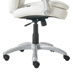 Beliani Executive Chair Chief Faux Leather Off-White - thumbnail 8