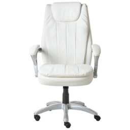Beliani Executive Chair Chief Faux Leather Off-White - thumbnail 7