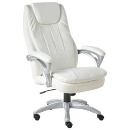 Beliani Executive Chair Chief Faux Leather Off-White - thumbnail 6