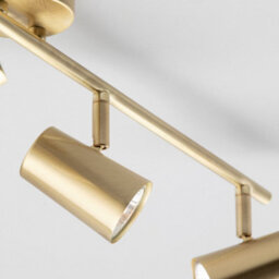 Litecraft Chobham Satin Brass Adjustable Ceiling Spotlight Bar - thumbnail 5