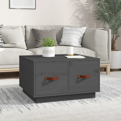 Walplus Coffee Table Grey 60X53X35 Cm Solid Wood Pine - image 1