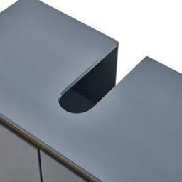Living And Home Modern Grey Freestanding Under Sink Storage Cabinet With Plumbing Slot 600X300X602mm - thumbnail 6