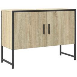 Berkfield Bathroom Sink Cabinet Sonoma Oak 80X33X60 Cm Engineered Wood - thumbnail 2