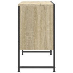 Berkfield Bathroom Sink Cabinet Sonoma Oak 80X33X60 Cm Engineered Wood - thumbnail 7