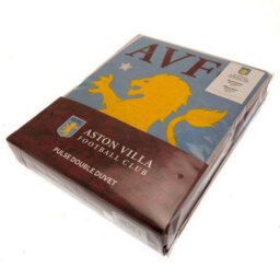 Aston Villa Fc Pulse Reversible Duvet Cover Set Burgundy/yellow/light Blue (Single) - thumbnail 4