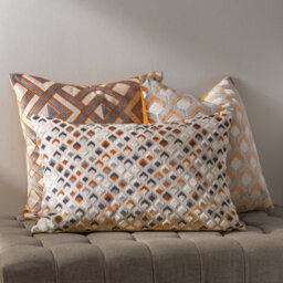 Paoletti Lexington Velvet Jacquard Feather Rich Cushion - thumbnail 5