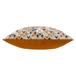 Paoletti Lexington Velvet Jacquard Feather Rich Cushion - thumbnail 3