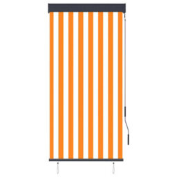 Berkfield Outdoor Roller Blind 80X250 Cm White And Orange - thumbnail 2