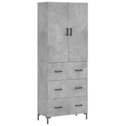 Berkfield Highboard Concrete Grey 69.5X34X180 Cm Engineered Wood - thumbnail 2