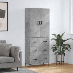 Berkfield Highboard Concrete Grey 69.5X34X180 Cm Engineered Wood - thumbnail 1