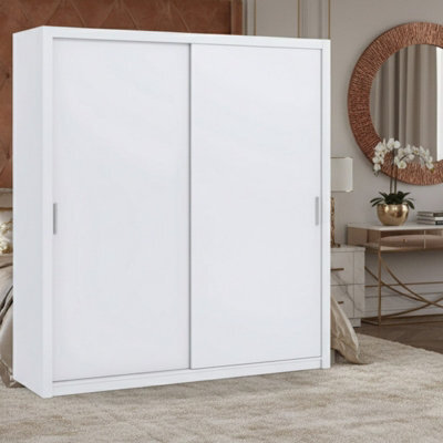 Spacious Bono Sz200 Sliding Door Wardrobe Practical Contemporary Bedroom White - image 1