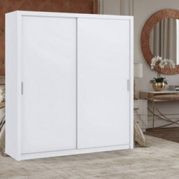 Spacious Bono Sz200 Sliding Door Wardrobe Practical Contemporary Bedroom White - thumbnail 1