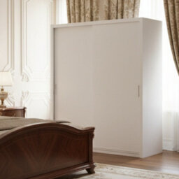 Spacious Bono Sz200 Sliding Door Wardrobe Practical Contemporary Bedroom White - thumbnail 3