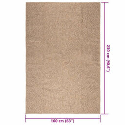 Berkfield Rug Zizur 160X230 Cm Jute Look Indoor And Outdoor - thumbnail 9