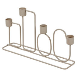Urbn-Living Urbnliving 16Cm Metal Cream Candle Holder Holds Up To 4 Candles Dinner Centrepiece - thumbnail 3