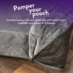 Slumberdown Padded Dog Bed: Cosy Comfort For A Happy Pup, Grey - thumbnail 6