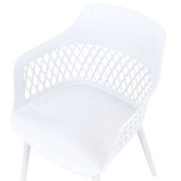 Beliani Set Of 2 Dining Chairs Almira White - thumbnail 6