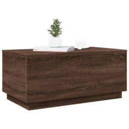 Berkfield Coffee Table With Led Lights Brown Oak 90X50X40 Cm - thumbnail 6