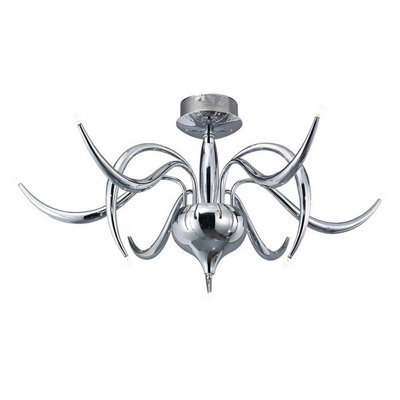 Luminosa Lighting Luminosa Llamas Ceiling 9 Light G4 Polished Chrome, Not Led/cfl Compatible - image 1
