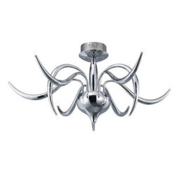 Luminosa Lighting Luminosa Llamas Ceiling 9 Light G4 Polished Chrome, Not Led/cfl Compatible - thumbnail 1