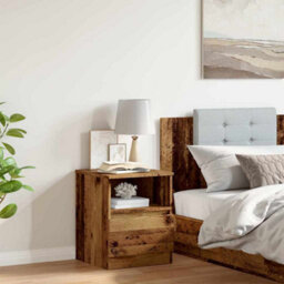 Berkfield Bedside Cabinet Old Wood 40X40X50 Cm Engineered Wood - thumbnail 3