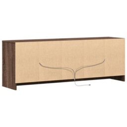 Berkfield Tv Cabinet With Led Brown Oak 139.5X34X50 Cm Engineered Wood - thumbnail 8