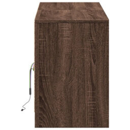 Berkfield Tv Cabinet With Led Brown Oak 139.5X34X50 Cm Engineered Wood - thumbnail 7