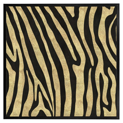 "Andrew Lee Golden Zebra (Picutre Frame) / 20X20"" / Oak" - image 1