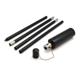 Harbour Housewares 146Cm Metal Garden Torches - Cylinder - Set Of 2 Black Outdoor Lighting Oil Fuel Lamp Candle Flame Lantern - thumbnail 4