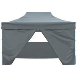 Walplus Professional Folding Party Tent Garden Gazebo Canopy With 4 Sidewalls 3X4 M Steel Anthracite - thumbnail 2