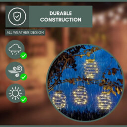 Marco Paul 4X Solar Hanging Spiral Led Lights - thumbnail 7