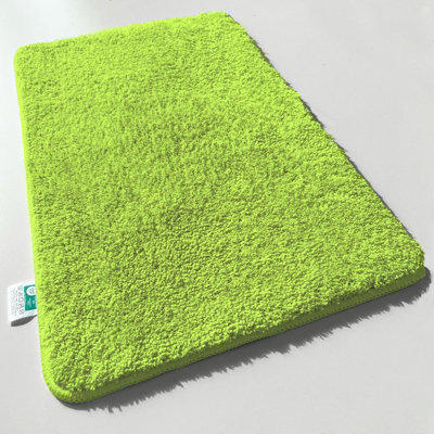 Floordirekt Sky Microfibre Bath Mat Soft 30mm Pile Non Slip Washable Bathroom Rug Green 95 X 95 X 2 Cm - image 1