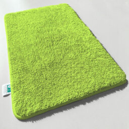 Floordirekt Sky Microfibre Bath Mat Soft 30mm Pile Non Slip Washable Bathroom Rug Green 95 X 95 X 2 Cm - thumbnail 1