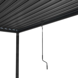 MonsterShop Metal Pergola 3M X 4M Anthracite Grey & 2 Shutter Side Panels - thumbnail 5