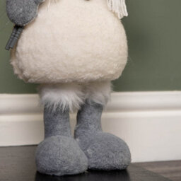 Samuel Alexander 56Cm Battery Operated Light Up Grey Christmas Standing Reindeer - thumbnail 8