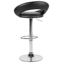 Beliani Set Of 2 Bar Chairs Peoria Faux Leather Swivel Black - thumbnail 6