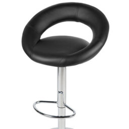Beliani Set Of 2 Bar Chairs Peoria Faux Leather Swivel Black - thumbnail 7
