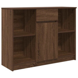 Berkfield Sideboard With Drawer Brown Oak 101X35X76 Cm Engineered Wood - thumbnail 2