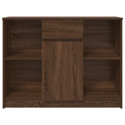 Berkfield Sideboard With Drawer Brown Oak 101X35X76 Cm Engineered Wood - thumbnail 6