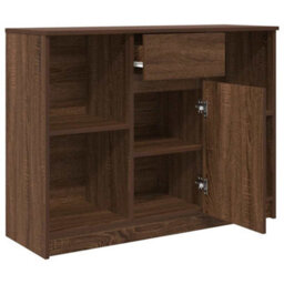 Berkfield Sideboard With Drawer Brown Oak 101X35X76 Cm Engineered Wood - thumbnail 5