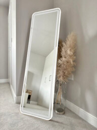 Downton Interiors White Tall Led Metal Frame Mirror Wall & Floor Standing  145 X 45Cm - Soho Collection - thumbnail 2
