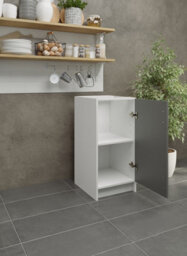 Jd Greta Kitchen Base Unit 400mm Storage Cabinet With Door Shelf 40Cm - Grey Matt - thumbnail 2