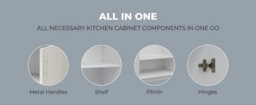 Jd Greta Kitchen Base Unit 400mm Storage Cabinet With Door Shelf 40Cm - Grey Matt - thumbnail 4