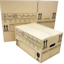 Storm Trading Group 10 X Giant Cardboard Storage Packing Moving House Boxes With Carry Handles And Room List 52Cm X 52Cm X 40Cm - thumbnail 3