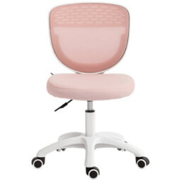 Armless Office Chair With Mesh Back, Pink - thumbnail 4