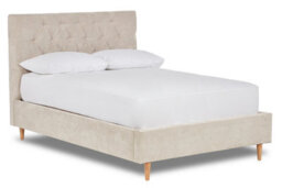 Divan Base Direct Solstice Modern Tall Chesterfield Fabric Bed Base Only 6Ft Super King- Brecon Silver - thumbnail 1