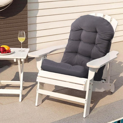 Darphe Dark Grey Outdoor Waterproof Tufted Swing Seat Cushion With Straps - image 1