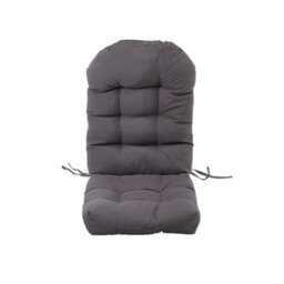Darphe Dark Grey Outdoor Waterproof Tufted Swing Seat Cushion With Straps - thumbnail 3